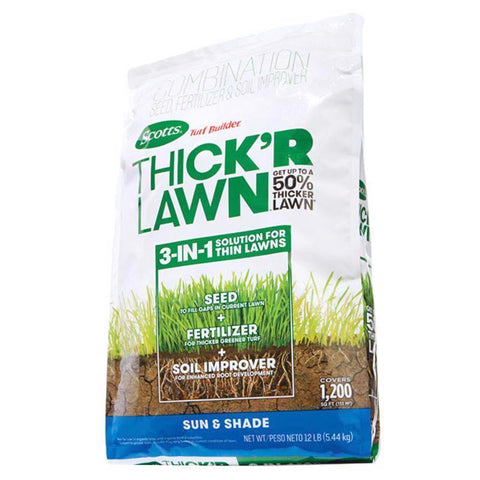 Scotts Turf Builder Thick'R Lawn Sun & Shade, 12 lb