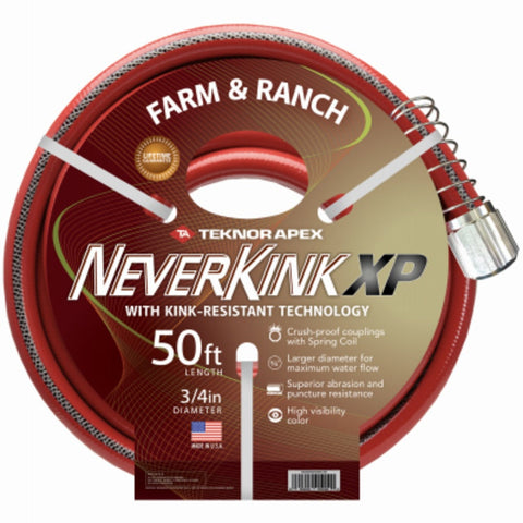 Teknor Apex NeverKink Extra Performance Garden Hose, 3/4" x 50 ft
