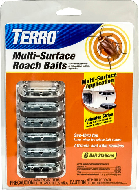 Terro T500 Multi Surface Roach Baits, 6 Pk