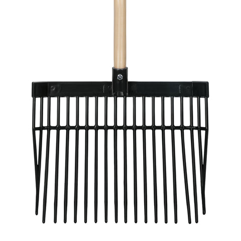 John Deere 18-tine Bedding Fork, Wood Handle