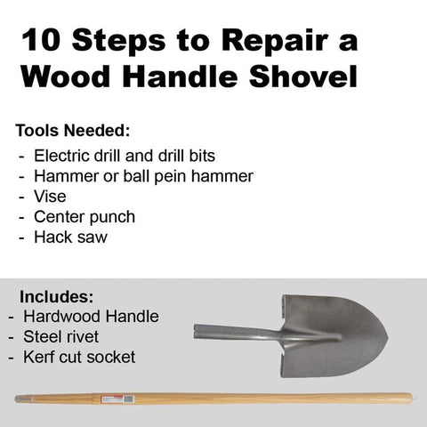 Truper Hollow-back Shovel Replacement Handle, 48 IN