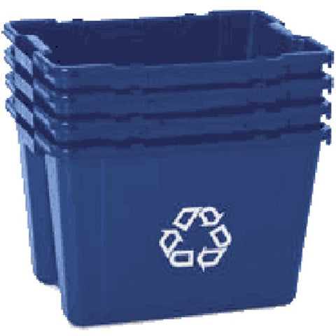 Rubbermaid 14 Gallon Recycling Bin, Blue