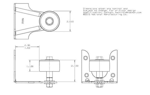 National Hardware Zinc Stay Roller