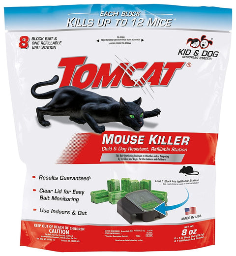 Tomcat Mouse Bait Station with 8 Refills