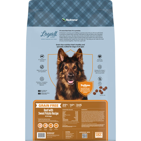 Nutrena Loyall Life Grain Free Beef with Sweet Potato Recipe All Life Stages Dog Food 30 lbs