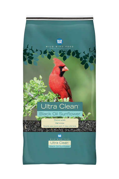 Blue Seal Ultra Clean Black Oil Sunflower Seeds Wild Bird Food, 40 lb