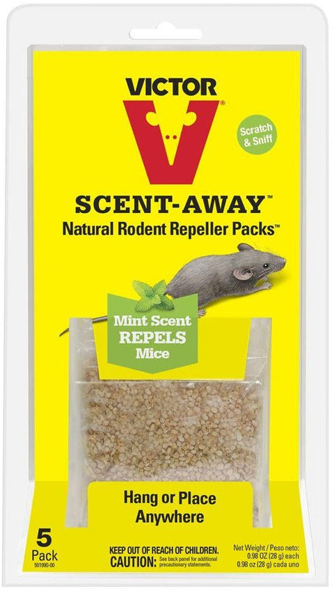 Victor Scent-Away Natural Rodent Repeller Packs, 5-Count