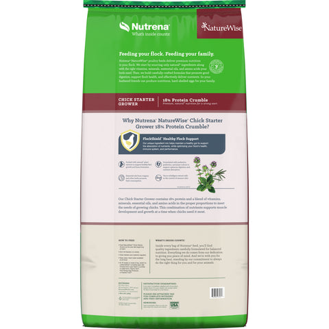 NatureWise® Chick Starter Grower 18% Protein Crumble Poultry Feed,  50 lb