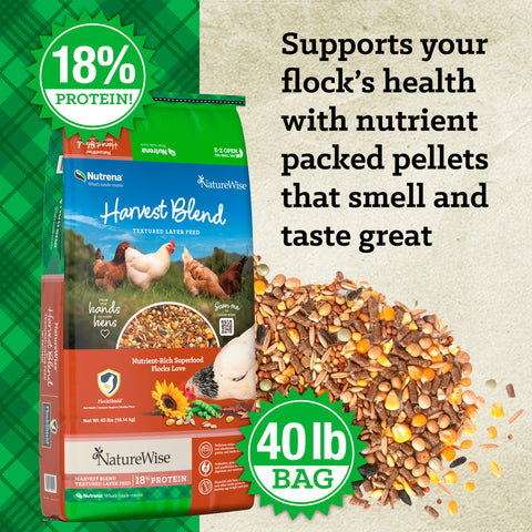 Nutrena® NatureWise® Harvest Blend 18% Textured Layer Feed 40 lbs