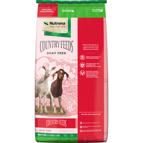 Nutrena® Country Feeds® Goat Feed 16% Pellet for Growing, Maintenance and Lactating Goats, 50 lbs