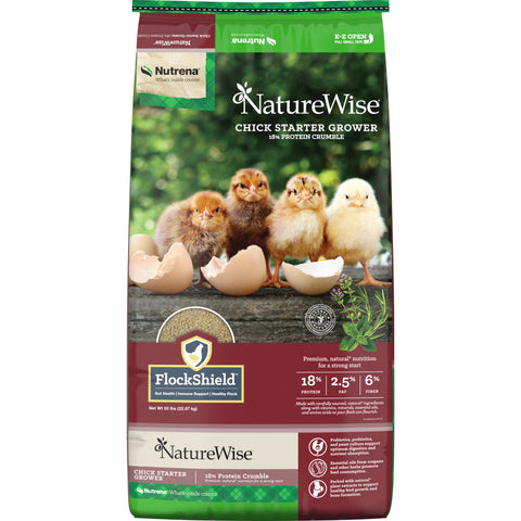 NatureWise® Chick Starter Grower 18% Protein Crumble Poultry Feed,  50 lb